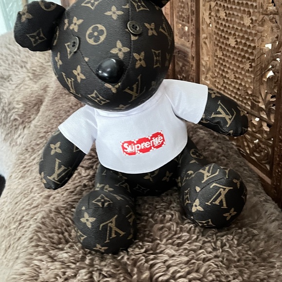 Handsome Monogram Bear with White and Red Accents - Picture 2 of 7